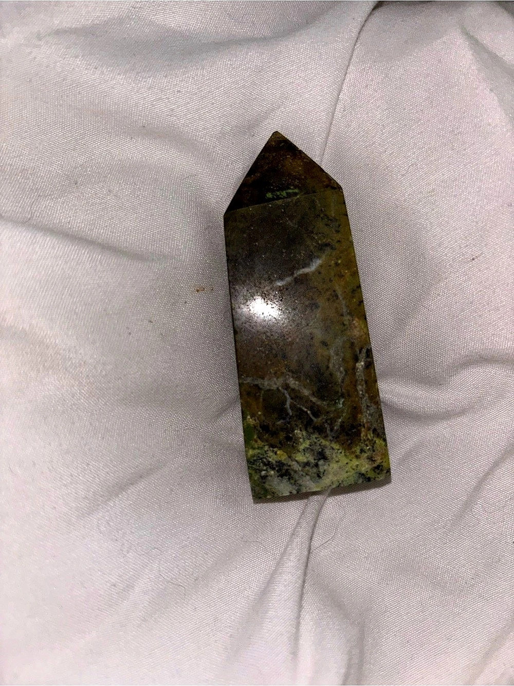 Green & Brown opal Crystal Point